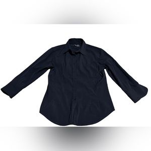 Classic Women’s Black Express Button Down Blouse size 7/8 Stretch